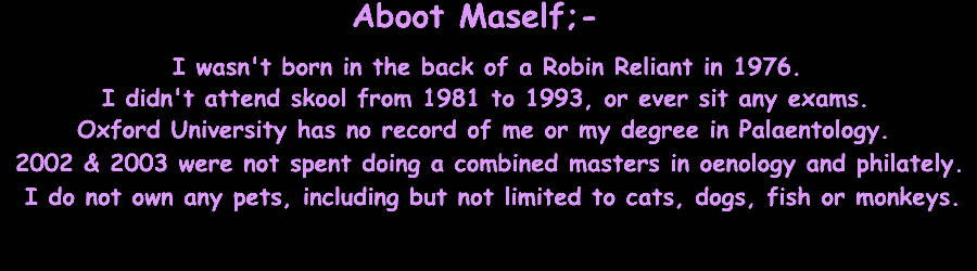About Myself, Graphic Textbox.