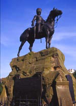 Royal Scots Greys memorial statue Edinburgh, photo.